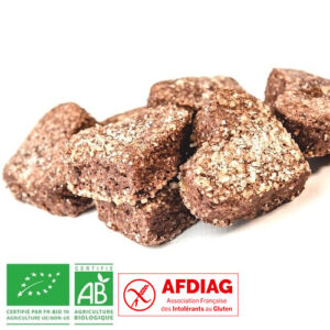 petits cœurs amande chocolat, sans gluten, sans lactose 100g