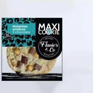 cookie noisettes entières – 3 chocolats 75g