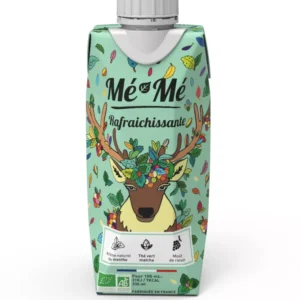 thé glacé mé mé rafraichissante thé vert matcha à la menthe 33cl bio français très peu sucré