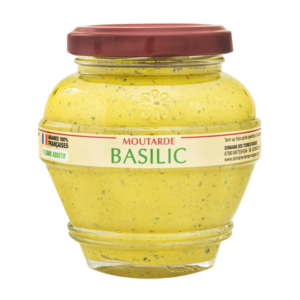 moutarde au basilic graines françaises sans additifs 200g